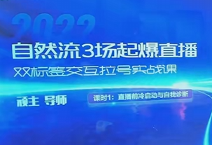 顽石自然流3场起爆直播实操课（价值980元）