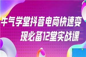 牛气学堂抖音电商快速变现必备12堂实战课