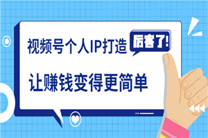 《视频号个人IP打造》让赚钱变得更简单，打开财富之门（视频课程）