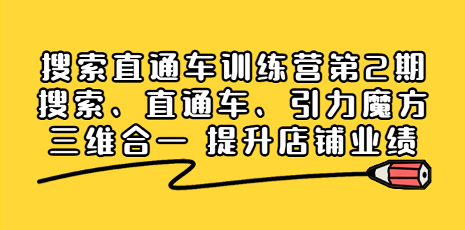 搜索直通车训练营第2期：搜索、直通车、引力魔方三维合一 提升店铺业绩！