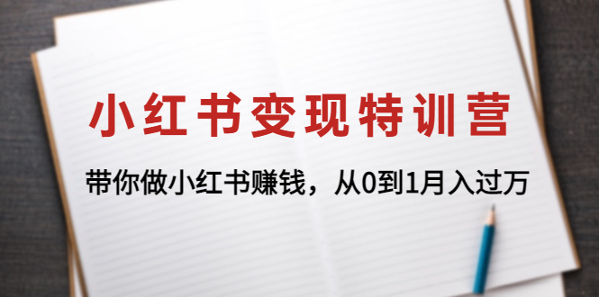 小红书变现高手特训营：带你做小红书，从0到1，没有基础照样玩！