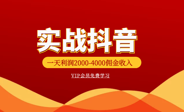 实战抖音，一天利润2000-4000佣金收入