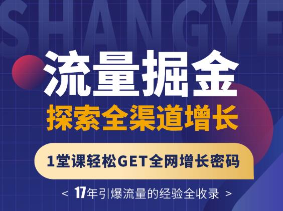 张琦流量掘金探索全渠道增长，1堂课轻松GET全网增长密码(价值1998元)