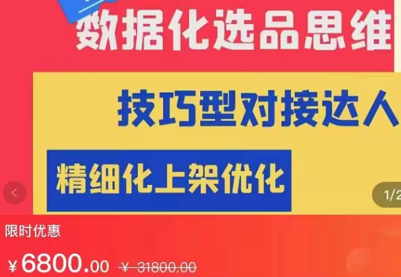 张静静-新手小白从0-1学电商运营精细化运营（价值6980元）