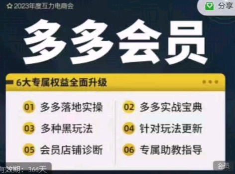 互力电商会-拼多多实战宝典 金牌系列“初级到高手”价值3980元）