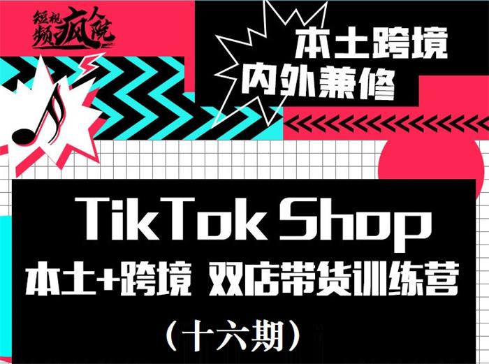 疯人院李社长-TikTok Shop本土+跨境双店带货训练营第十六期（价值5999元）