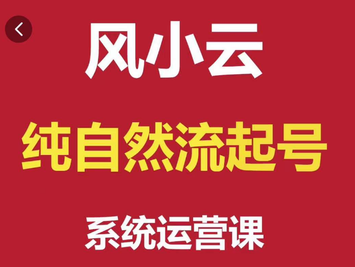 风小云2023直播带货从起号到稳定盈利叠加爆流实战心法2023年(价值6800元)