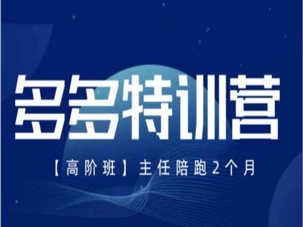 纪主任-多多特训营2024年7月(价值5288元)