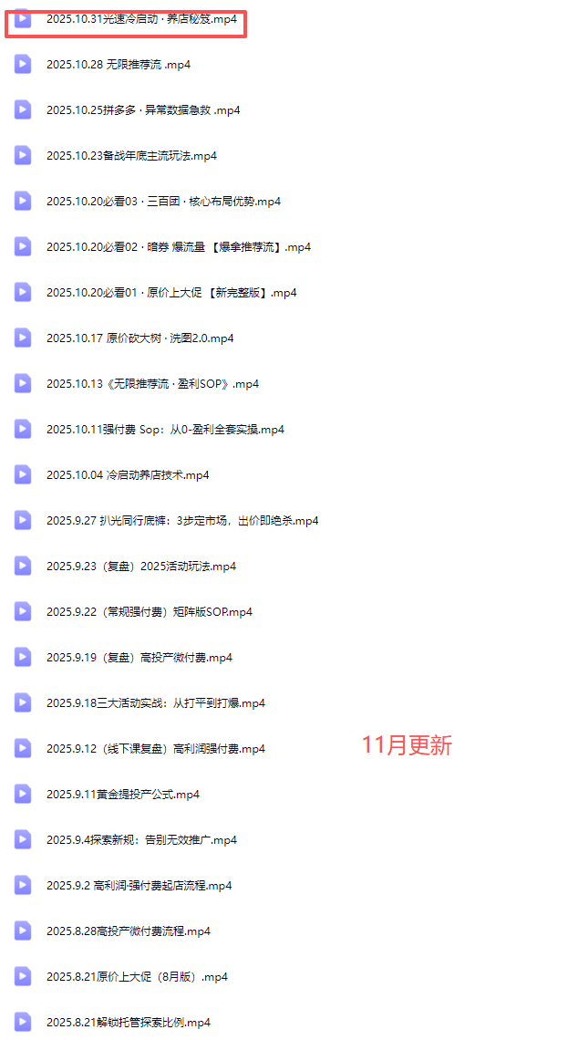 纪主任-10月新版多多特训营2025年11月更新(价值5288元)